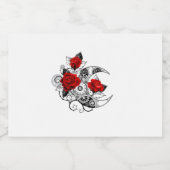 Mechanischer Halbmond mit Rote Rosen Alkoholflaschenetikett (Einzelnes Label)