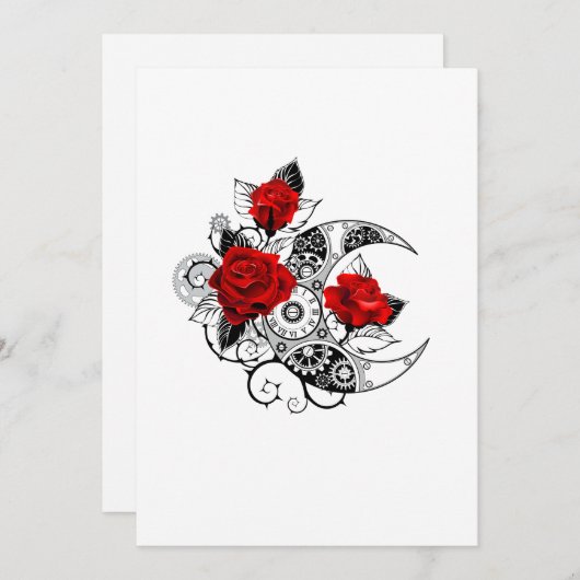 Mechanischer Halbmond mit Rote Rosen Ankündigung (Vorne/Hinten)