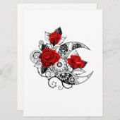 Mechanischer Halbmond mit Rote Rosen Ankündigung (Vorne/Hinten)
