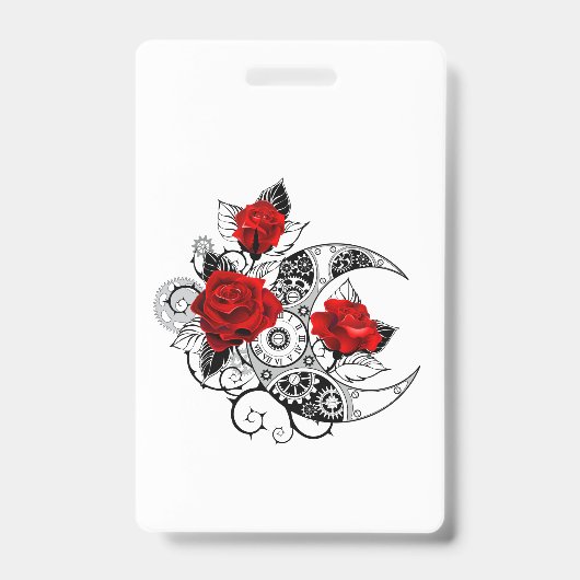 Mechanischer Halbmond mit Rote Rosen Ausweis (Vorderseite)