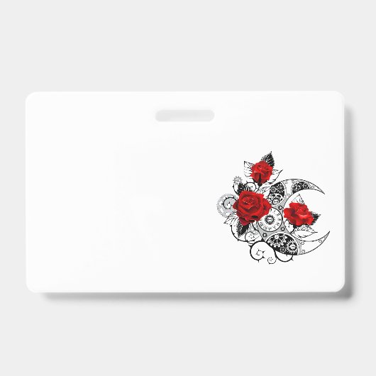 Mechanischer Halbmond mit Rote Rosen Ausweis (Vorderseite)