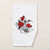 Mechanischer Halbmond mit Rote Rosen Badhandtuch Set (Handtuch)