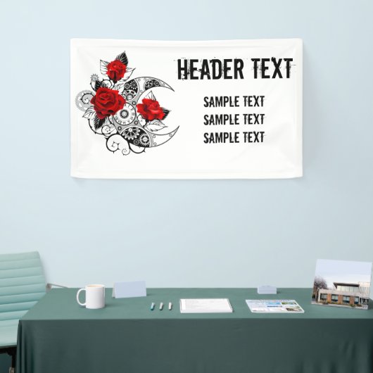 Mechanischer Halbmond mit Rote Rosen Banner (Messeveranstaltung)