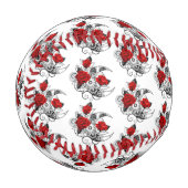 Mechanischer Halbmond mit Rote Rosen Baseball (Vorderseite Links)