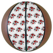 Mechanischer Halbmond mit Rote Rosen Basketball (Vertikal)