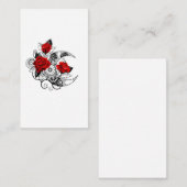 Mechanischer Halbmond mit Rote Rosen Begleitkarte (Vorne/Hinten)