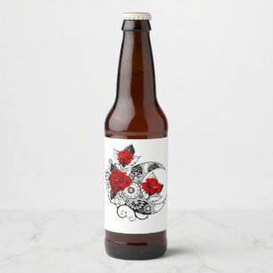Mechanischer Halbmond mit Rote Rosen Bierflaschenetikett