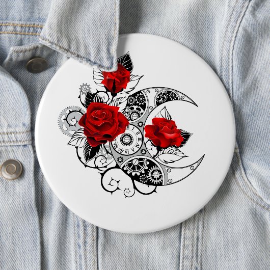 Mechanischer Halbmond mit Rote Rosen Button (Beispiel)