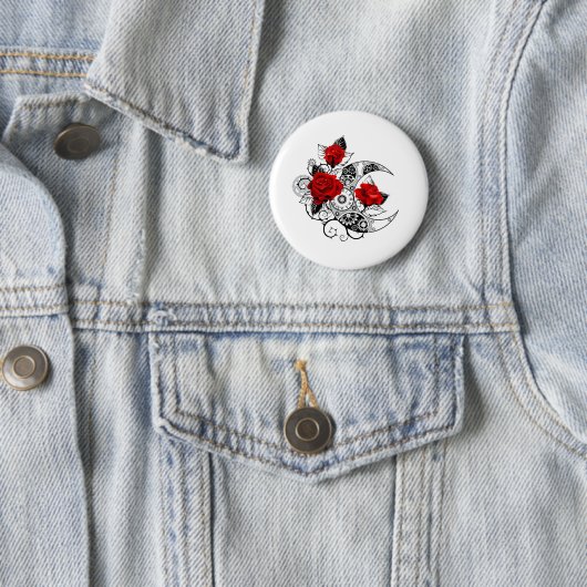 Mechanischer Halbmond mit Rote Rosen Button (Beispiel)