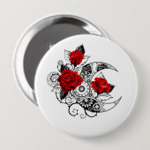 Mechanischer Halbmond mit Rote Rosen Button (Vorne & Hinten)