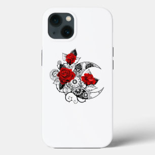 Mechanischer Halbmond mit Rote Rosen Case-Mate iPhone Hülle