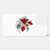 Mechanischer Halbmond mit Rote Rosen Case-Mate iPhone Hülle (Rückseite (Horizontal))