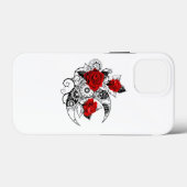 Mechanischer Halbmond mit Rote Rosen Case-Mate iPhone Hülle (Rückseite (Horizontal))