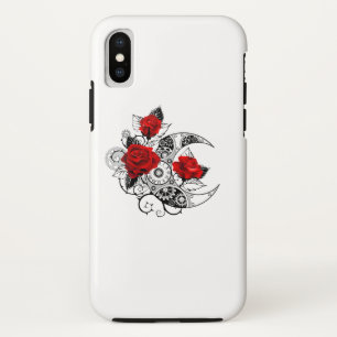 Mechanischer Halbmond mit Rote Rosen Case-Mate iPhone Hülle