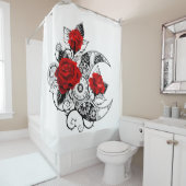 Mechanischer Halbmond mit Rote Rosen Duschvorhang (Beispiel)