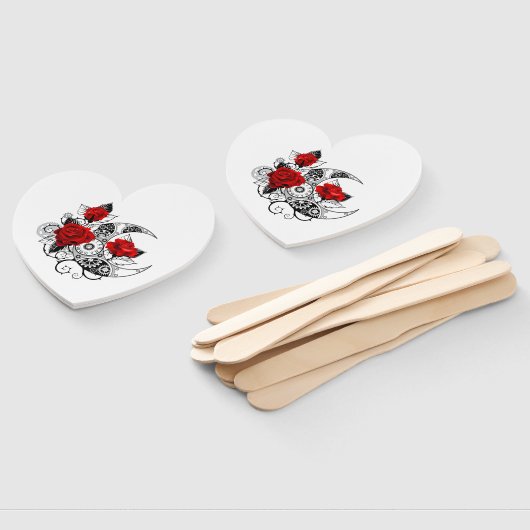 Mechanischer Halbmond mit Rote Rosen Fächer (Non-assembled)