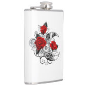 Mechanischer Halbmond mit Rote Rosen Flachmann (Rechts)