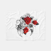 Mechanischer Halbmond mit Rote Rosen Fleecedecke (Vorderseite (Horizontal))