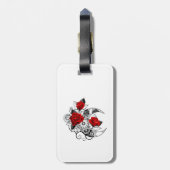 Mechanischer Halbmond mit Rote Rosen Gepäckanhänger (Rückseite vertikal)