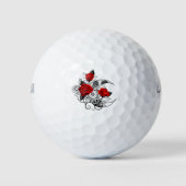 Mechanischer Halbmond mit Rote Rosen Golfball (Vorderseite)
