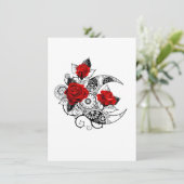 Mechanischer Halbmond mit Rote Rosen Hinweiskarte (Stehend Vorderseite)
