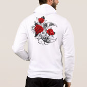 Mechanischer Halbmond mit Rote Rosen Hoodie (Rückseite)