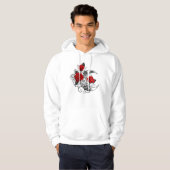 Mechanischer Halbmond mit Rote Rosen Hoodie (Vorne ganz)