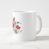 Mechanischer Halbmond mit Rote Rosen Jumbo-Tasse (Vorderseite Rechts)