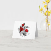 Mechanischer Halbmond mit Rote Rosen Karte (Gelbe Blume)