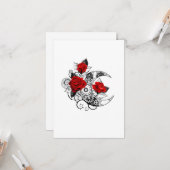 Mechanischer Halbmond mit Rote Rosen Karte (Vorderseite/Rückseite Beispiel)