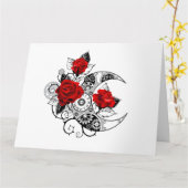 Mechanischer Halbmond mit Rote Rosen Karte (Gelbe Blume)