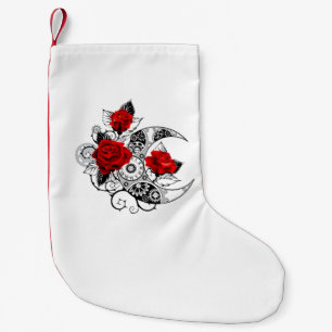 Mechanischer Halbmond mit Rote Rosen Kleiner Weihnachtsstrumpf