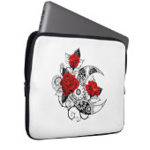 Mechanischer Halbmond mit Rote Rosen Laptopschutzhülle (Vorne Rechts)