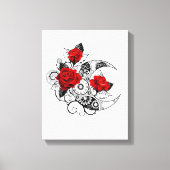 Mechanischer Halbmond mit Rote Rosen Leinwanddruck (Vorderseite)