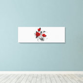 Mechanischer Halbmond mit Rote Rosen Leinwanddruck (Insitu (Holzboden))