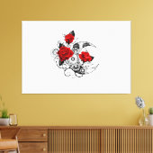 Mechanischer Halbmond mit Rote Rosen Leinwanddruck (Insitu (Wohnzimmer))