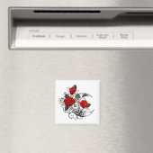 Mechanischer Halbmond mit Rote Rosen Magnet (In Situ (Geschirrspüler))