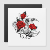Mechanischer Halbmond mit Rote Rosen Magneteinladung (Vorne/Hinten)