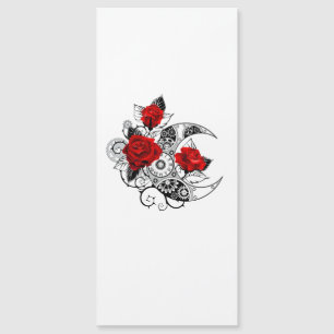 Mechanischer Halbmond mit Rote Rosen Magnetkarte