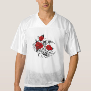 Mechanischer Halbmond mit Rote Rosen Männer Football Trikot