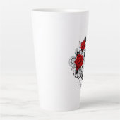 Mechanischer Halbmond mit Rote Rosen Milchtasse (Vorderseite)