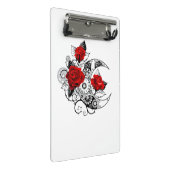 Mechanischer Halbmond mit Rote Rosen Mini Klemmbrett (Schrägansicht)