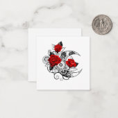 Mechanischer Halbmond mit Rote Rosen Mitteilungskarte (Vorderseite/Rückseite Beispiel)