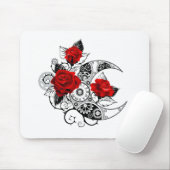 Mechanischer Halbmond mit Rote Rosen Mousepad (Mit Mouse)