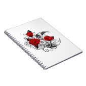 Mechanischer Halbmond mit Rote Rosen Notizblock (Rechte Seite)