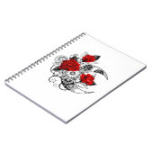 Mechanischer Halbmond mit Rote Rosen Notizblock (Linke Seite)