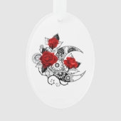Mechanischer Halbmond mit Rote Rosen Ornament (Vorderseite)