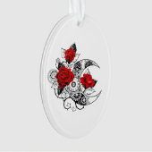 Mechanischer Halbmond mit Rote Rosen Ornament (Vorderseite)