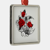 Mechanischer Halbmond mit Rote Rosen Ornament Aus Metall (Rechts)