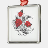 Mechanischer Halbmond mit Rote Rosen Ornament Aus Metall (Links)